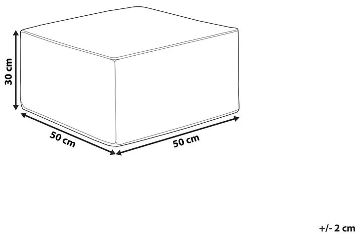 Bézs puff 50 x 30 cm MUKKI Beliani