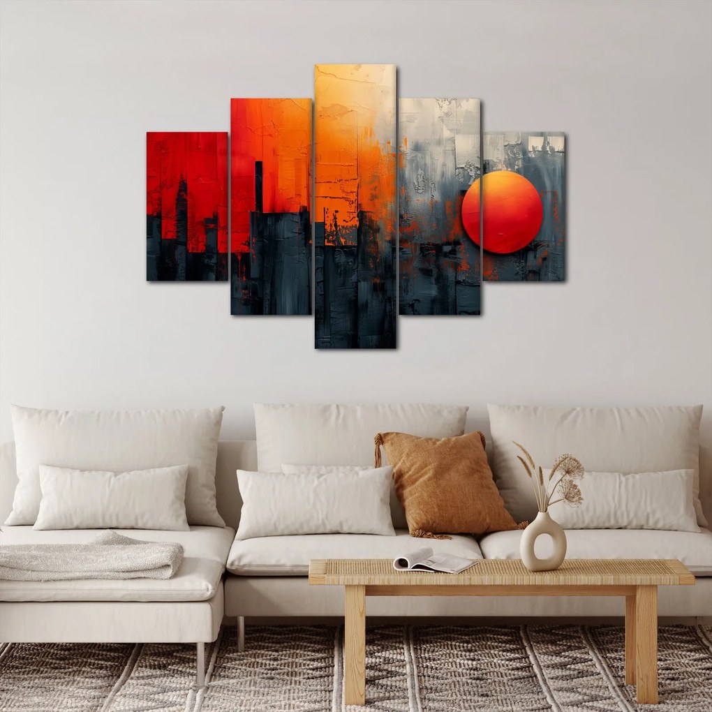 Kép - Absztrakt festmény a városról (150x105 cm)