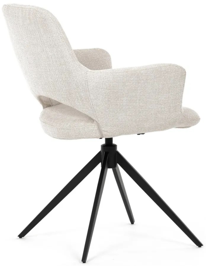 Elegáns Forgó Étkezőszék Krémszínben. 360°-ban forgatható.