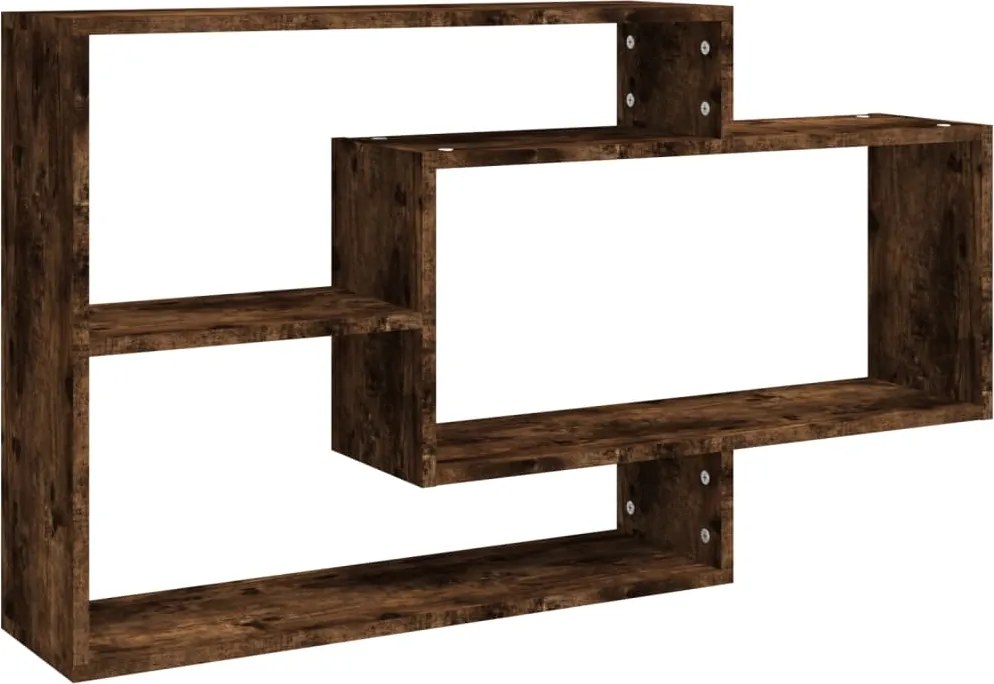 vidaXL füstös tölgy színű szerelt fa fali polc 104 x 20 x 58,5 cm