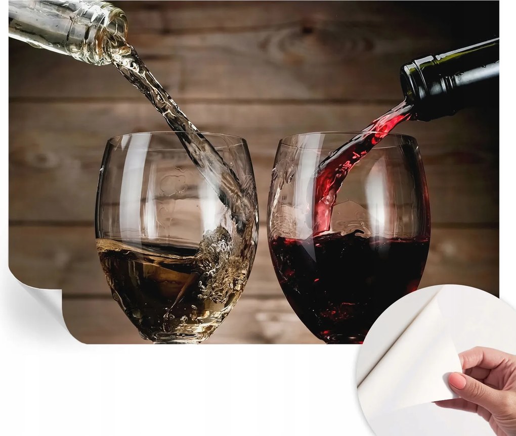 Öntapadós fotótapéta Nappaliba és Hálószobába Borospoharak 312x219