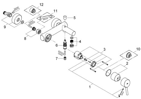 GROHE 32211001 - CONCETTO DN 15 kádcsaptelep, fényes króm