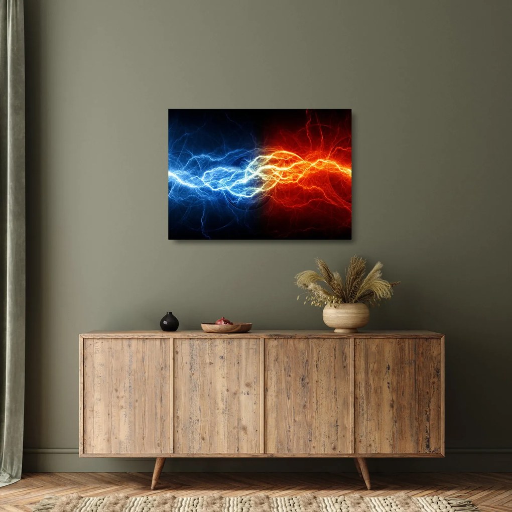 Az elektromos feszültség képe (üvegen) (70x50 cm)