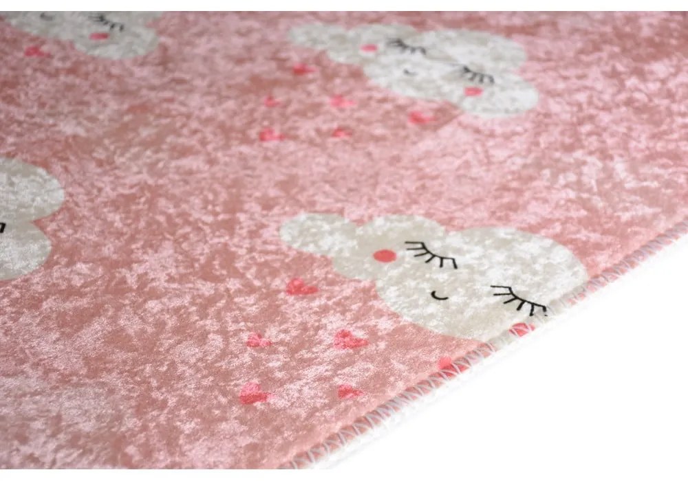 Világos rózsaszín mosható gyerek szőnyeg 160x230 cm Pink Clouds – Vitaus