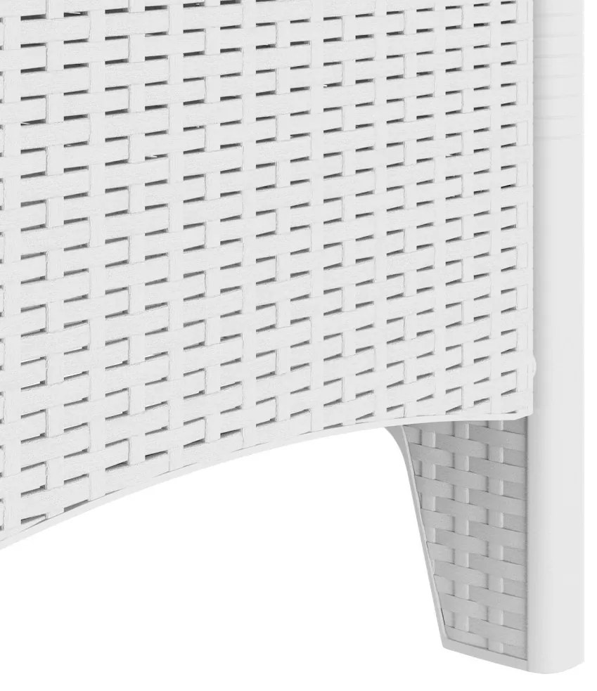 Kerti Szék 4 db Fehér Rattan Standard Tartós Kültéri székek