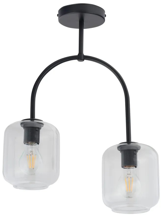 SIGMA LIGHTING 32243 SHINE Vintage Mennyezeti Lámpák Fekete, Átlátszó E27 IP20