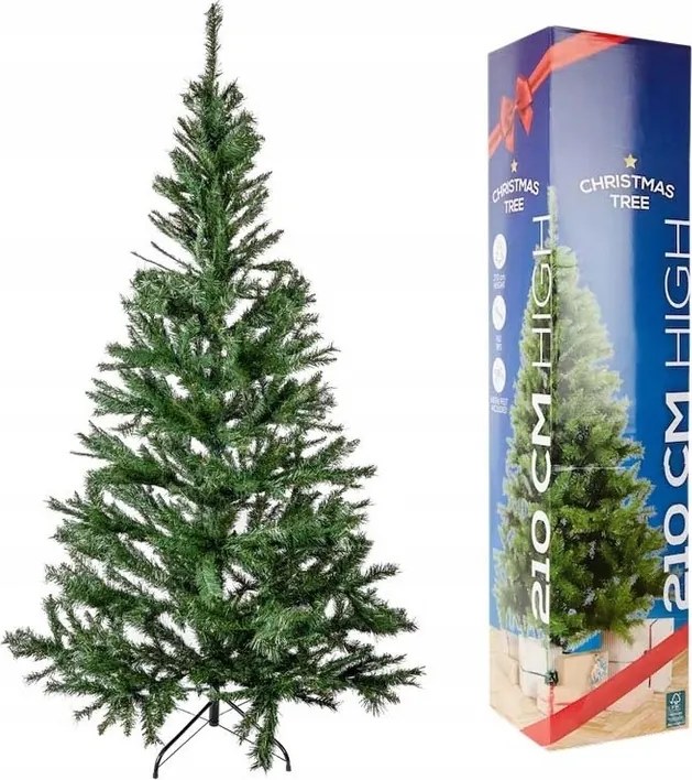 Mesterséges Gyönyörű Karácsonyfa 210 CM Állvány