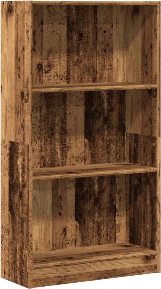 vidaXL antik fa színű szerelt fa könyvespolc 60 x 24 x 109 cm