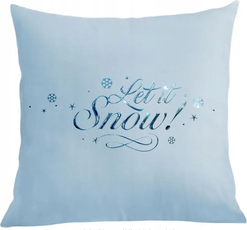 Párna karácsonyi párnahuzat Let it snow