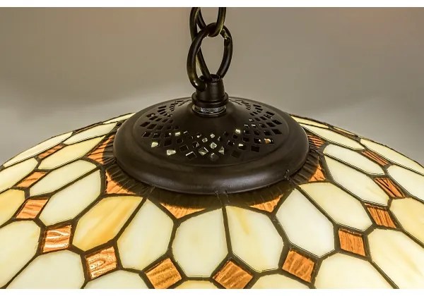 Brilagi - Tiffany vitrázs csillár láncon DORAN 2xE27/60W/230V