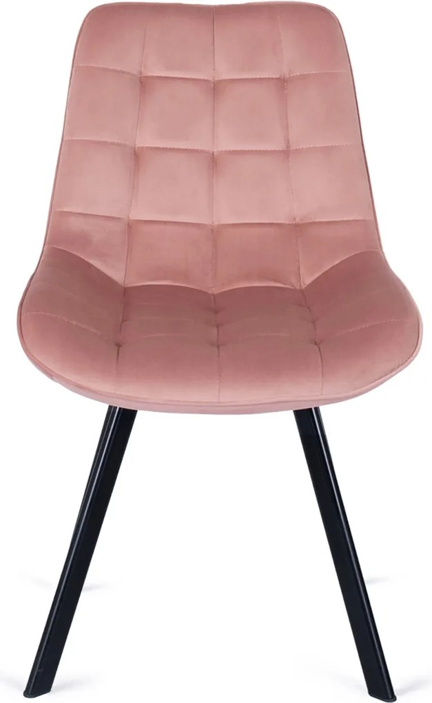 Szék rózsaszín színben, bársony kárpittal. RICK