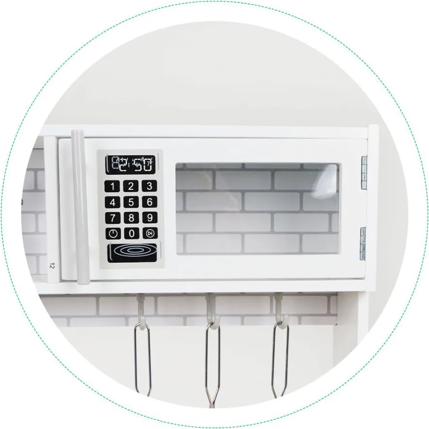 Fa gyerekkonyha fényekkel edényekkel