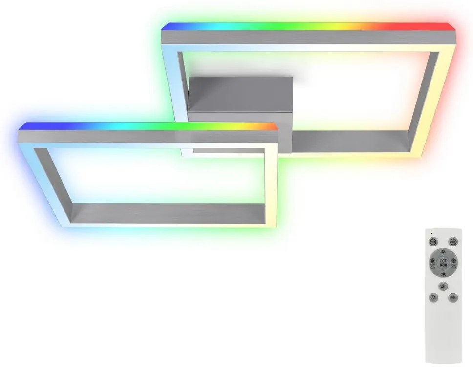 Brilo - LED RGBW Dimmelhető felületre szerelhető csillár FRAME 2xLED/17W/230V 2700-6500K + távirányító