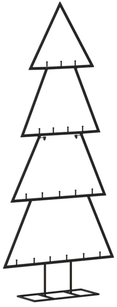 vidaXL fekete fém karácsonyfa dekorációhoz 90 cm