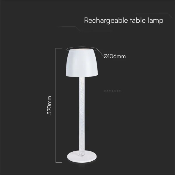 LED Dimmelhető újratölthető asztali lámpa  LED/3W/5V 3000K fehér