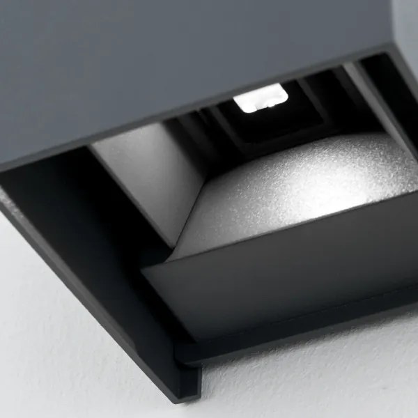 Orion AL 11-1192 - CUBE 2xLED/3W/230V IP54 kültéri fali lámpa, antracit