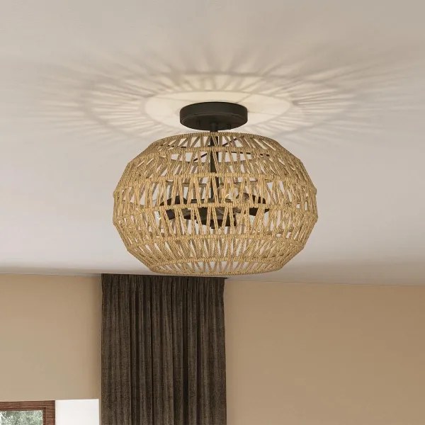 Quoizel QZ-CASABLANCA-3SF-PBZ - Mennyezeti lámpa CASABLANCA 3xE27/60W/230V