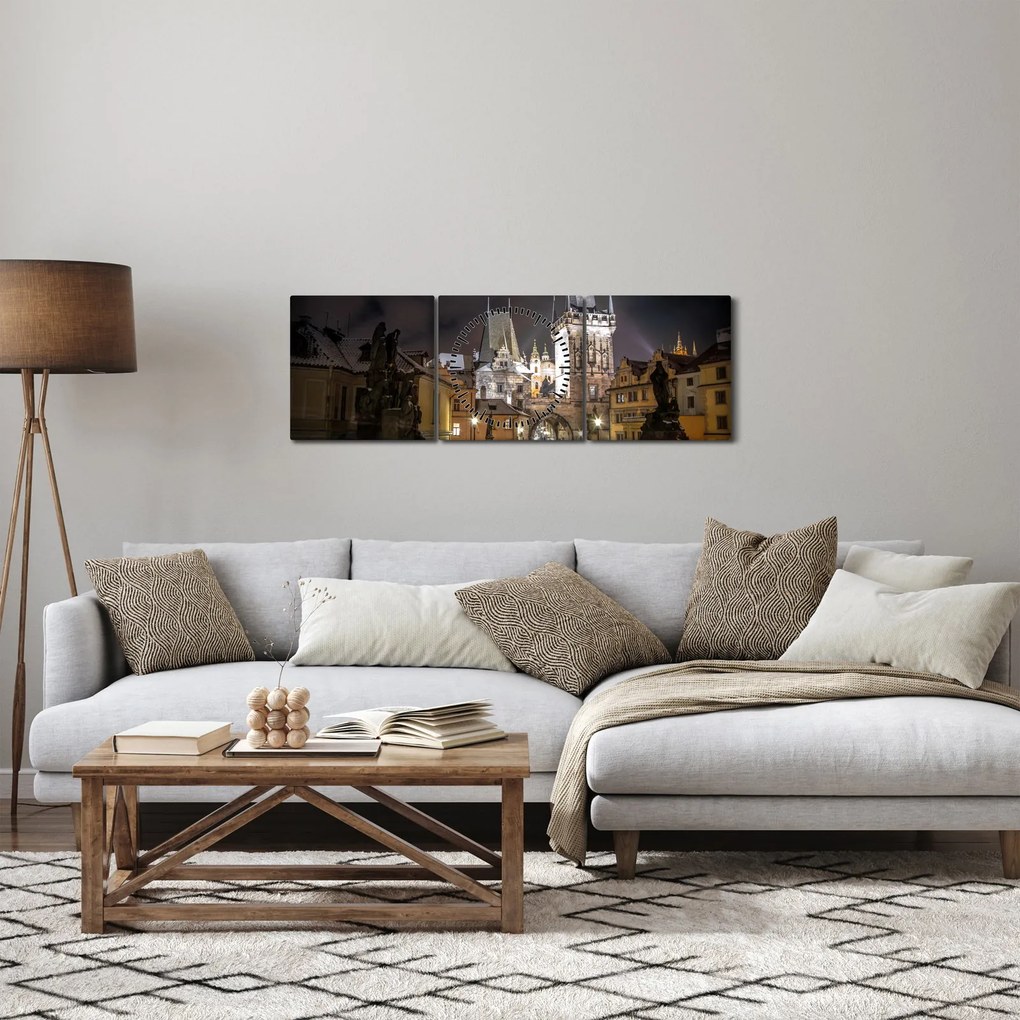 A poros kapuk világításának képe (órával) (90x30 cm)