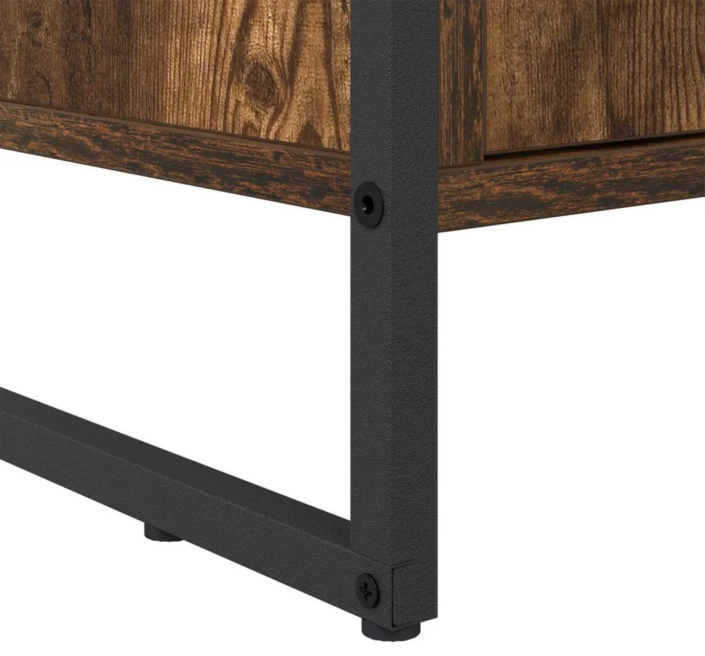 Cipőszekrény tárolóval Füstös tölgy 79 x 36 x 100 cm Faanyag