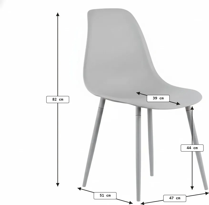 Étkezőszék OSAKA műanyag, bézs