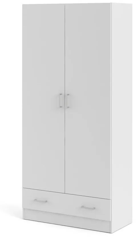Fehér ruhásszekrény 79x170 cm Space – Tvilum
