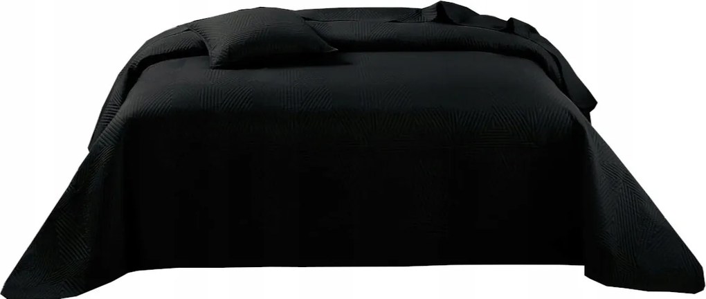 Dekoratív ágytakaró Trio fotelhez 75x150 steppelt, fekete