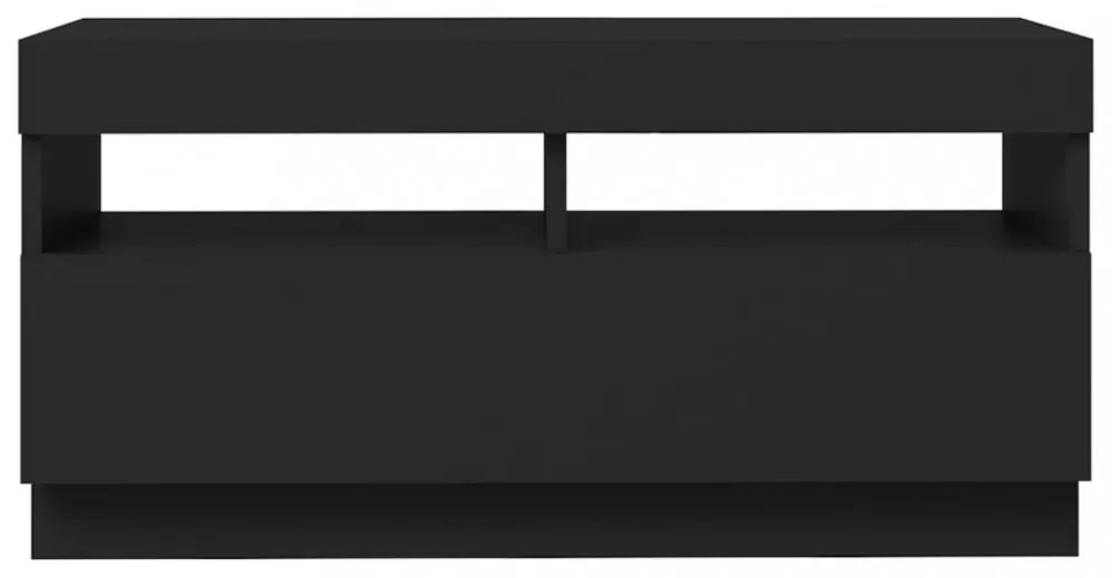 fekete TV-szekrény LED-lámpákkal 80 x 35 x 40 cm