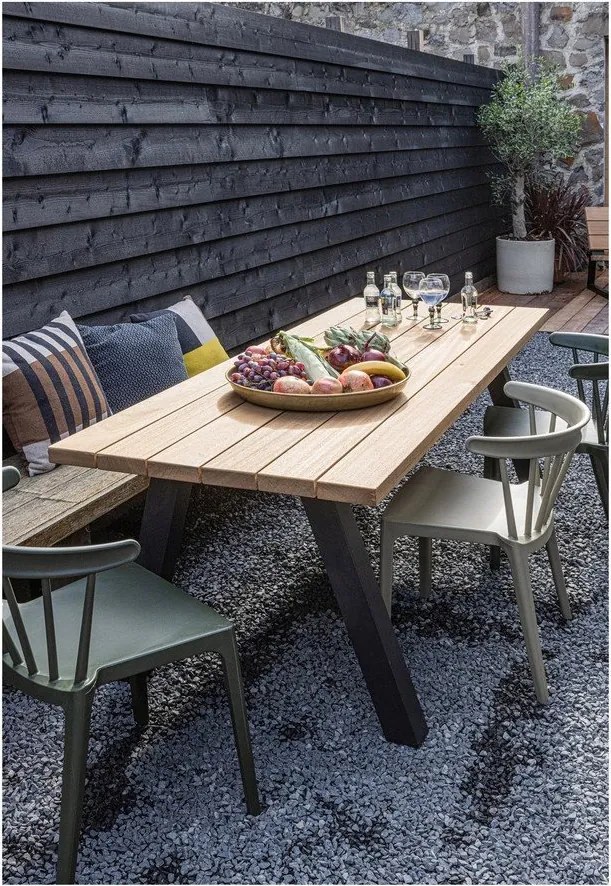 Tömörfa kerti étkezőasztal 81x210 cm Tablo – WOOOD