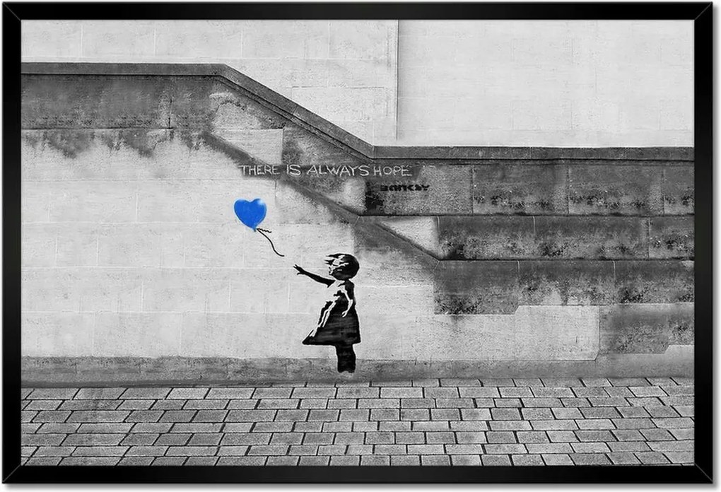 Poszterek keretben 60x40 Banksy Always Hope Mural