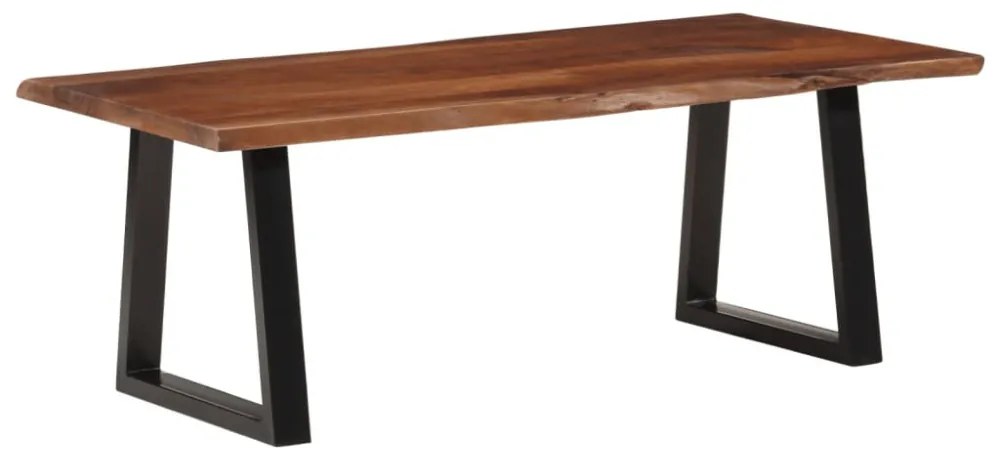mézbarna tömör akácfa dohányzóasztal 110 x 55 x 40 cm