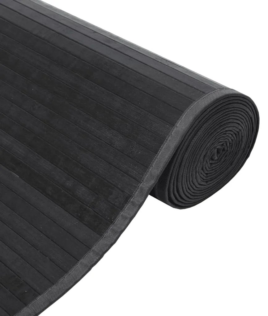 négyszögletű szürke bambusz szőnyeg 60 x 200 cm