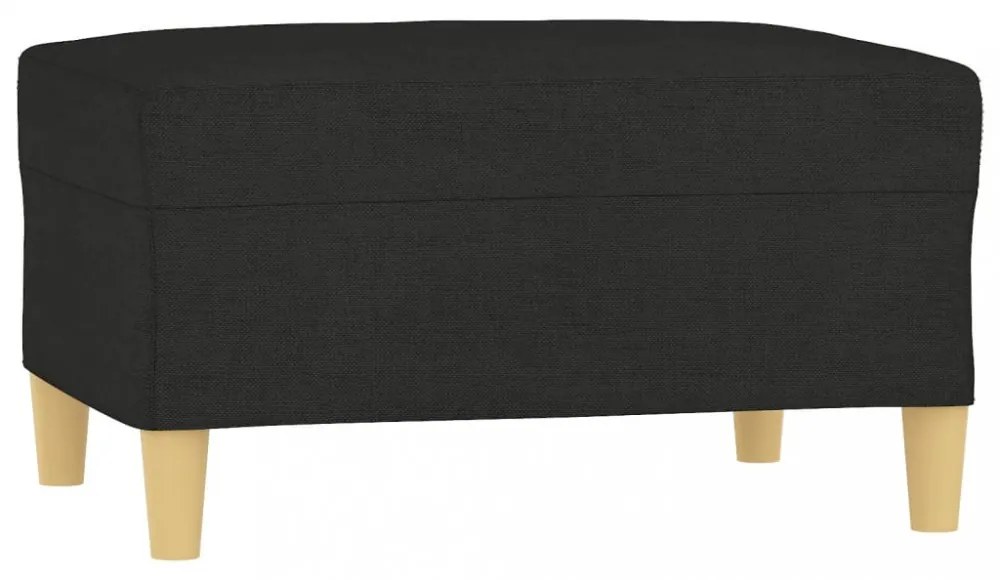 fekete szövet lábzsámoly 70x55x41 cm