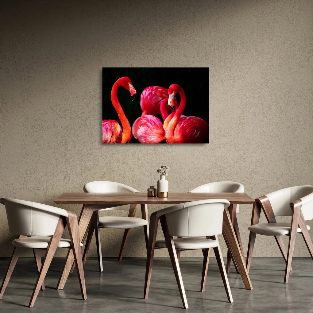 Vörös flamingók képe
 (üvegen) (70x50 cm)