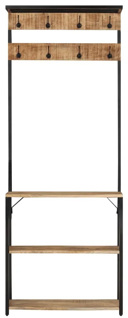 tömör durva mangófa fogas cipőtárolóval 68 x 30 x 182 cm