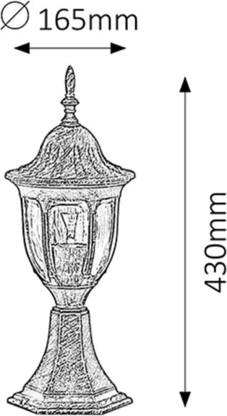 Rabalux 8373 - Kültéri lámpa MILANO 1xE27/60W/230V