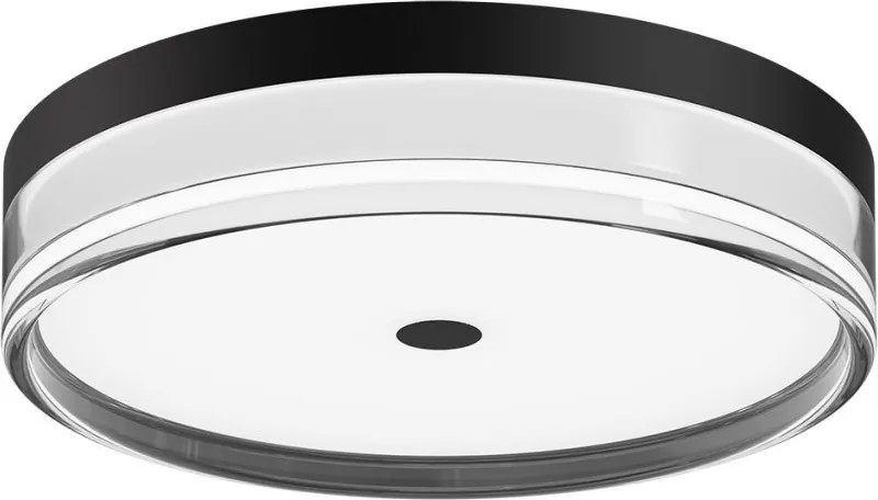 ITALUX PLF-64536-M-BK MOLINO Kerek Mennyezeti Lámpa Fehér, Fekete, Átlátszó LED IP20