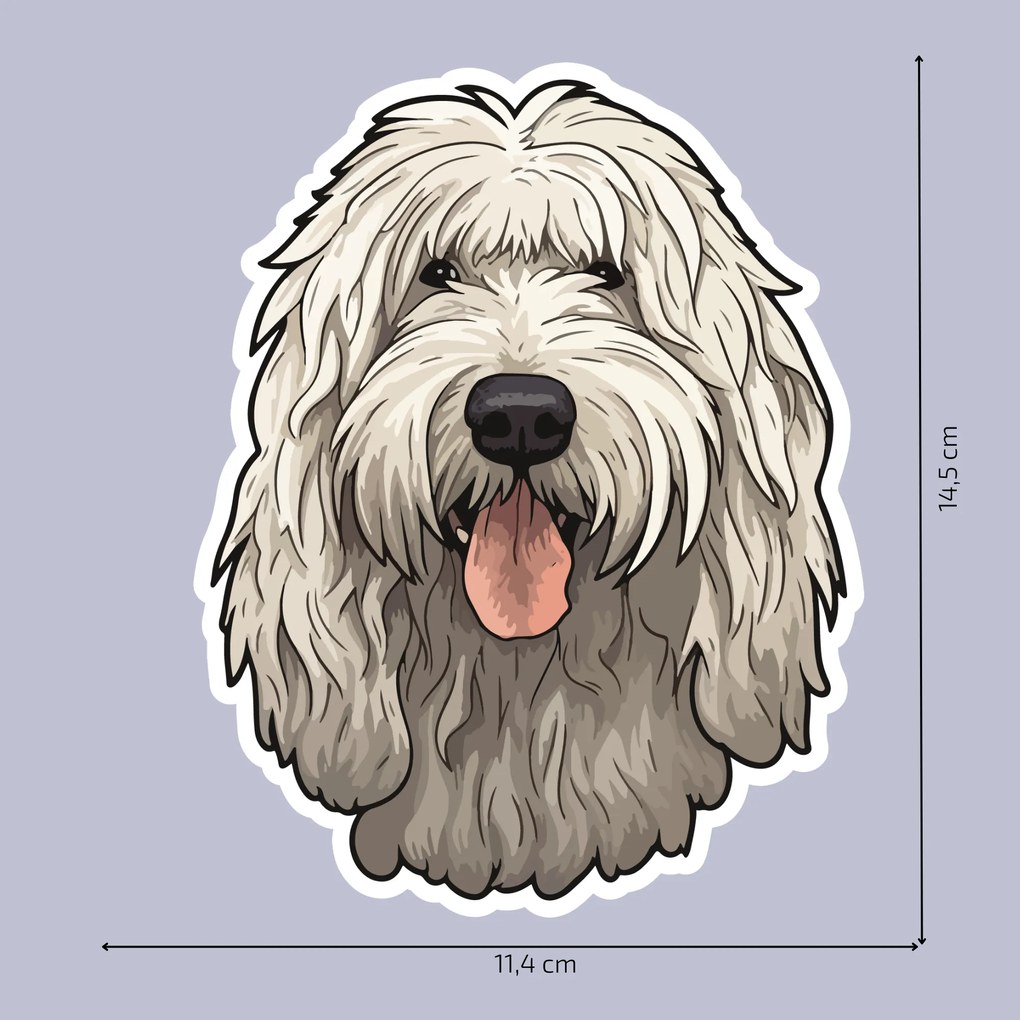 PIPPER. Matrica Komondor Méret: 15cm