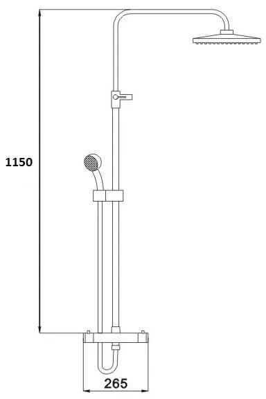 Mexen zuhanygarnitúra Denis felső fejjel, fekete, 78135-70