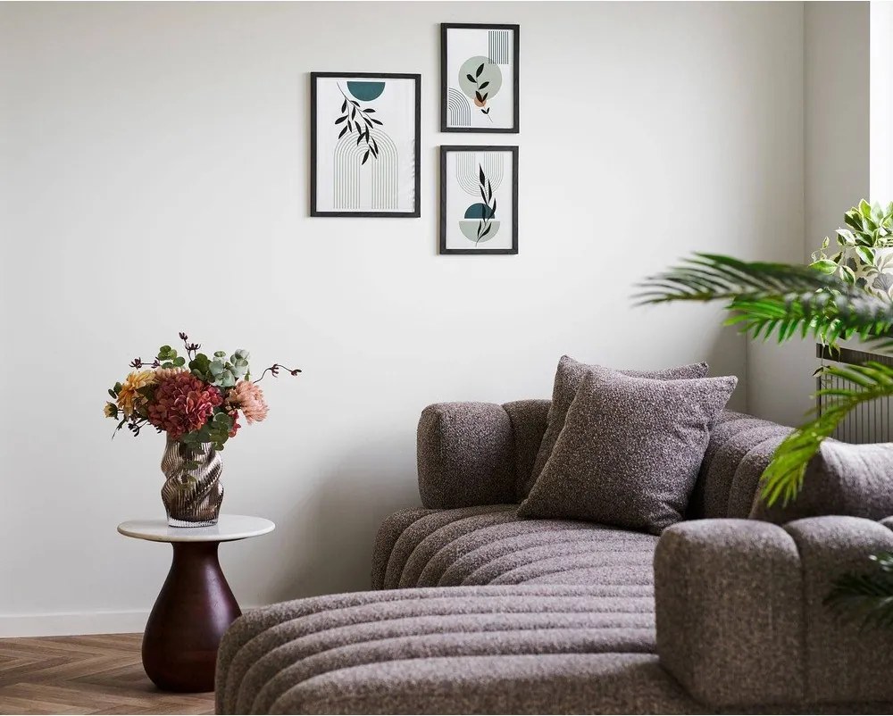 Fekete fali képkeret szett 3 db-os 30x40 cm Aspen – House Nordic