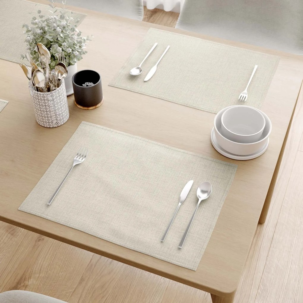 Goldea pamut reggeliző alátét - világos vászonszövésű - 2db 30 x 40 cm