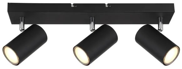 Globo 57911-3B - ROBBY 3xGU10/35W/230V fekete spotlámpa