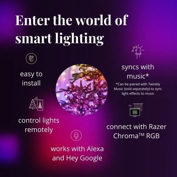 Twinkly TWS250SPP-BEU - LED RGB kültéri karácsonyi fényfüzér 250xLED 23,5 m IP44 Wi-Fi