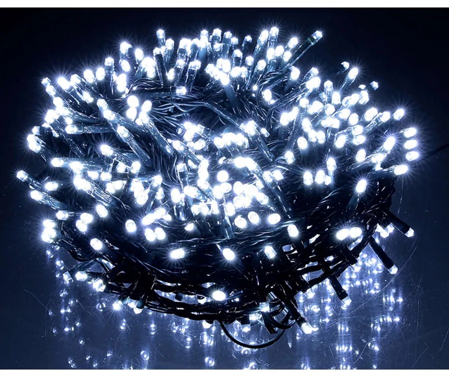 320 LED-es Karácsonyi kültéri-beltéri dekor fényfüzér, hálózati adapteres, hideg fehér, 24 m, IP44