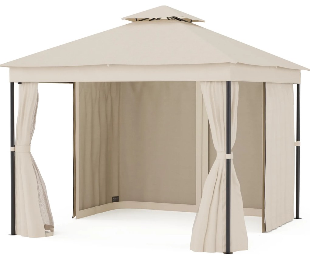 Blumfeldt Mondo Dual pavilon 3x3 dupla tetővel és szúnyoghálóval