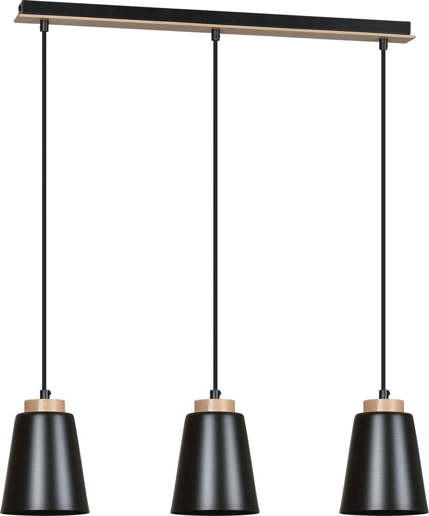 Emibig modern skandináv függeszték bolero fekete emi442/3