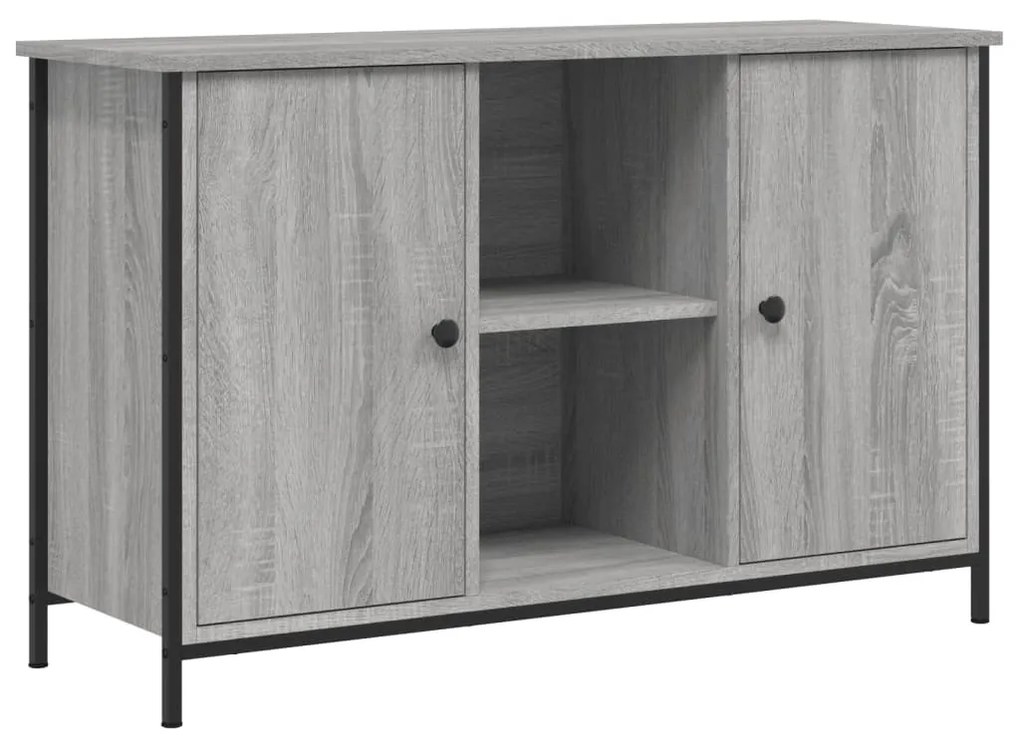 szürke sonoma színű szerelt fa TV-szekrény 100 x 35 x 65 cm