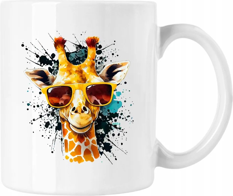 Színes zsiráf bögre fehér 330ml