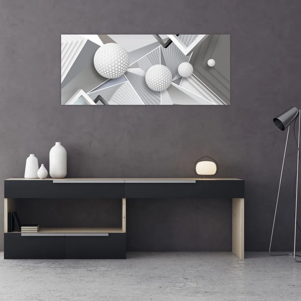 Geometriai absztrakt kép (120x50 cm)