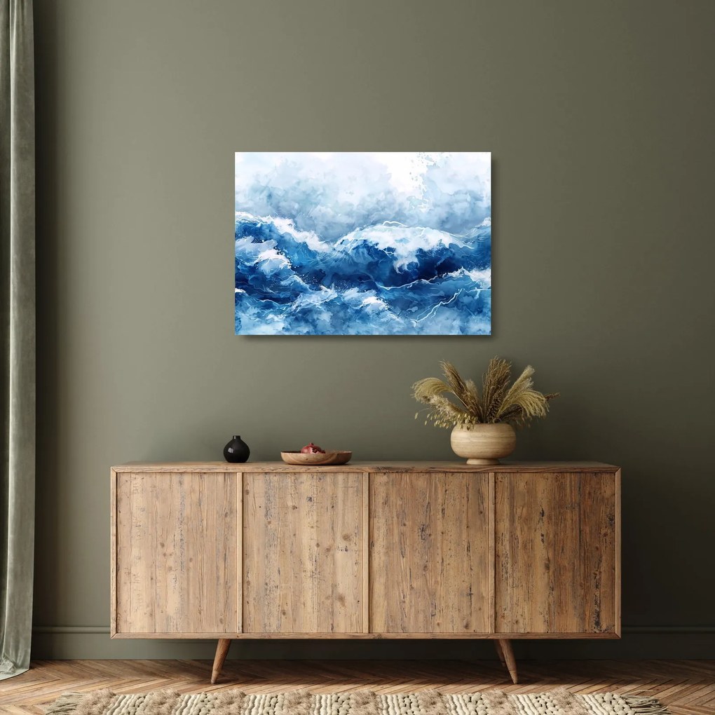Üveg kép - A tenger illusztrációja (70x50 cm)