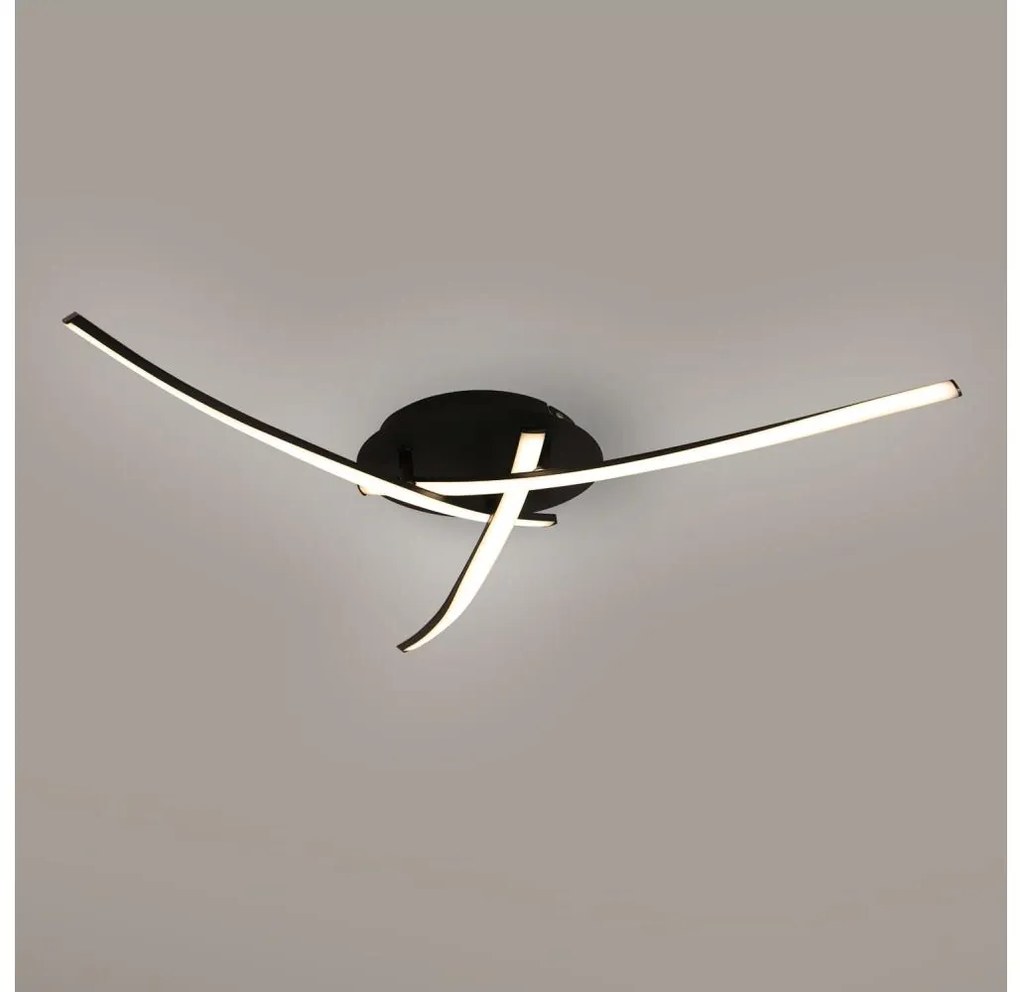 Brilagi - STRIPES LED/24W/230V fekete LED mennyezeti lámpa